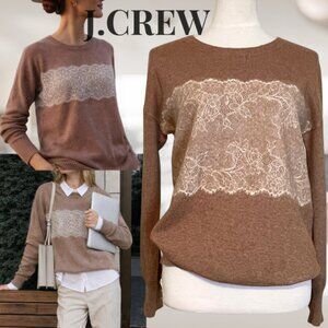J.Crew Needle-Punch Lace Sweater